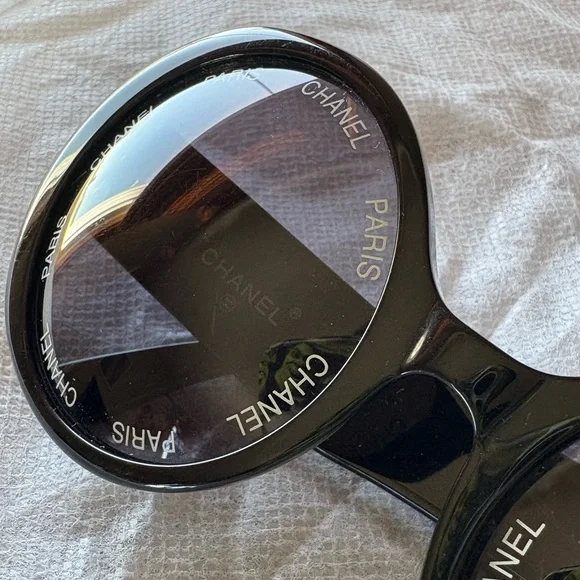 Vintage Chanel round sunglasses black frames purple lens - Picture 9 of 13